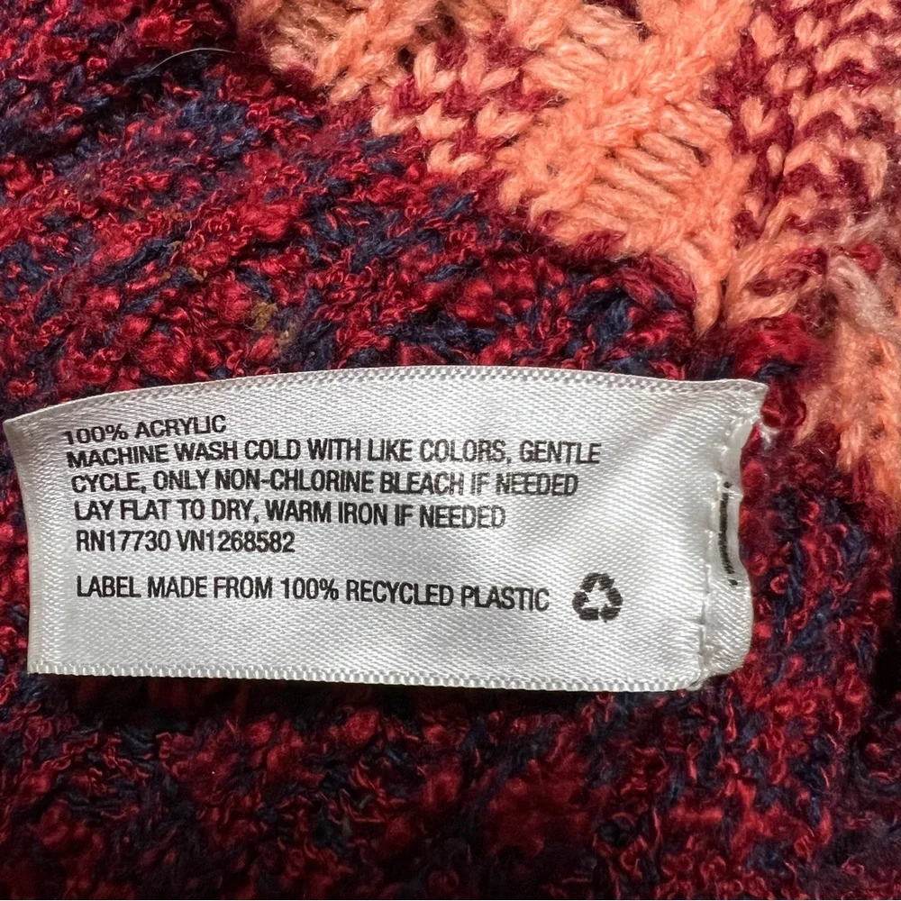 Mossimo Supply Co. Red and Brown Cardigan Sweater Southwest - Picture 3 of 5